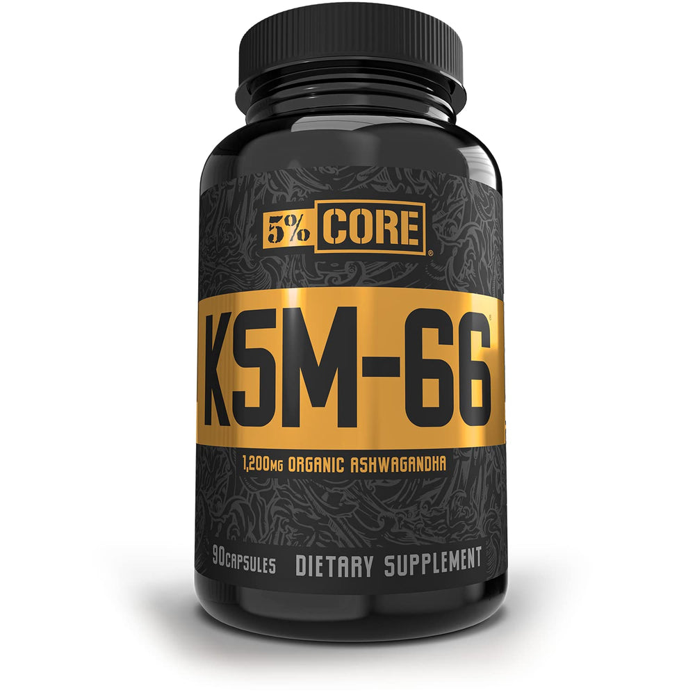 5% Nutrition Core KSM-66 Ashwagandha bottle for daily mood and energy support