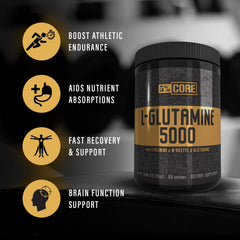 Athlete using Core L-Glutamine after workout for quicker recovery.