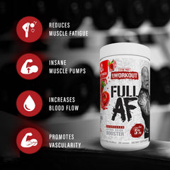 Stacked FullAF bottles on wood surface suggesting stack-friendly setup.