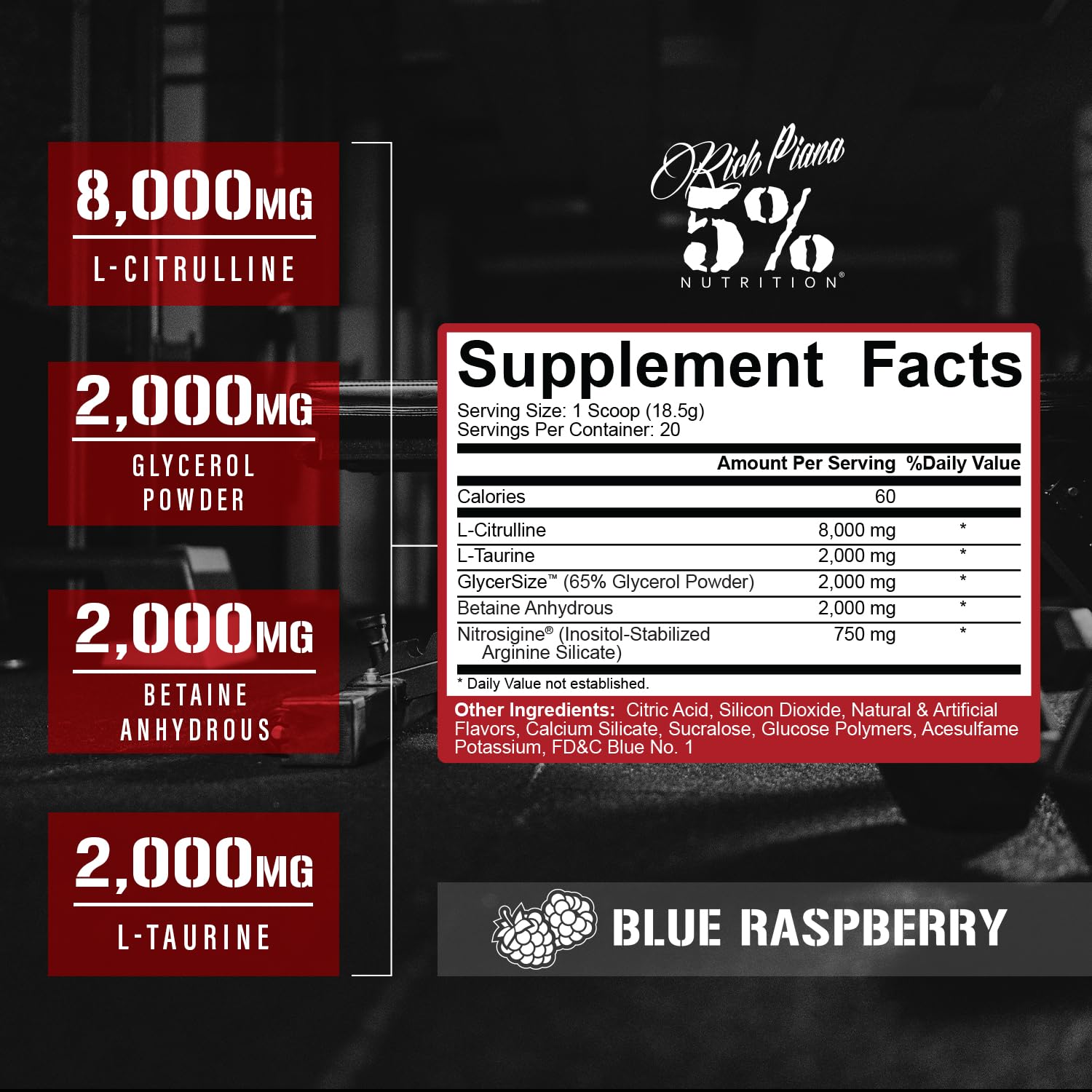 5% Nutrition FullAF pre-workout bottle pour shows convenient loading before training.