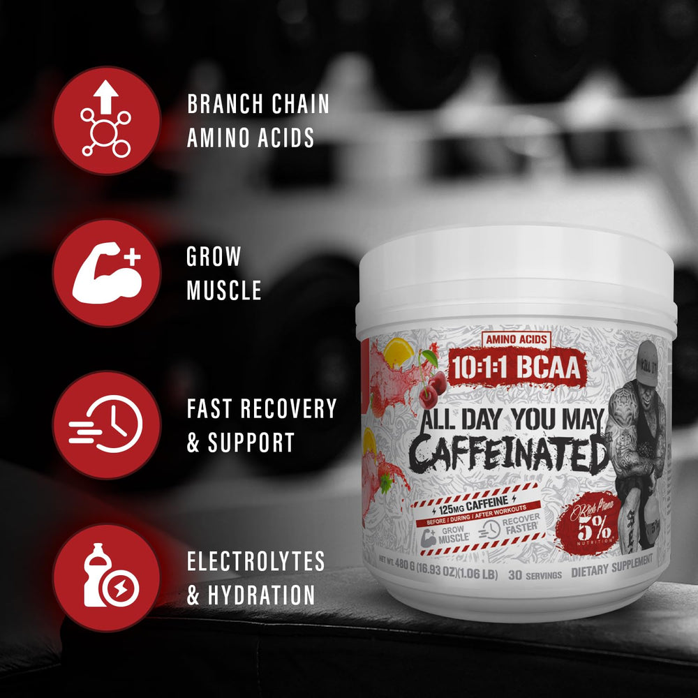 5% Nutrition bottle in shaker with Southern Sweet Tea flavor during athletic session