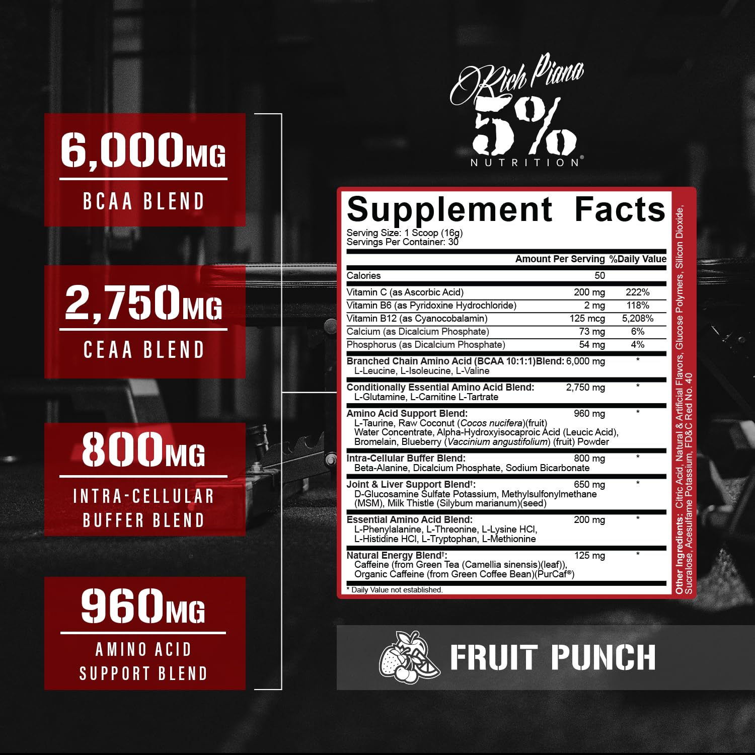 Scoop of Rich Piana ADYM powder ready to mix during workouts.