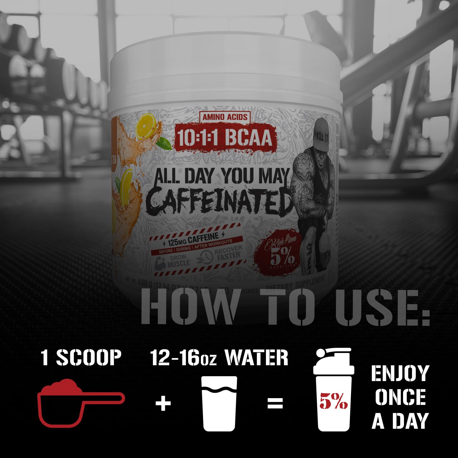 Athlete mixing ADYM before workout to boost endurance.