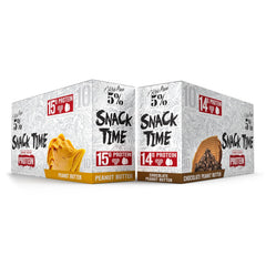 5% Nutrition Snack Time back panel shows nutritional information.