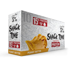 5% Nutrition Snack Time ingredients panel highlights egg whites and peanuts.