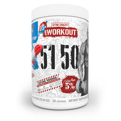 5% Nutrition Rich Piana 5150 tub front for explosive energy during workouts.