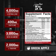 Rich Piana 5150 label close-up highlighting stimulant blend