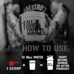 5% Nutrition Rich Piana ADYM BCAA powder serving pack for easy daily use