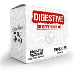 5% Nutrition Rich Piana Digestive Defender bottle front for daily digestion support