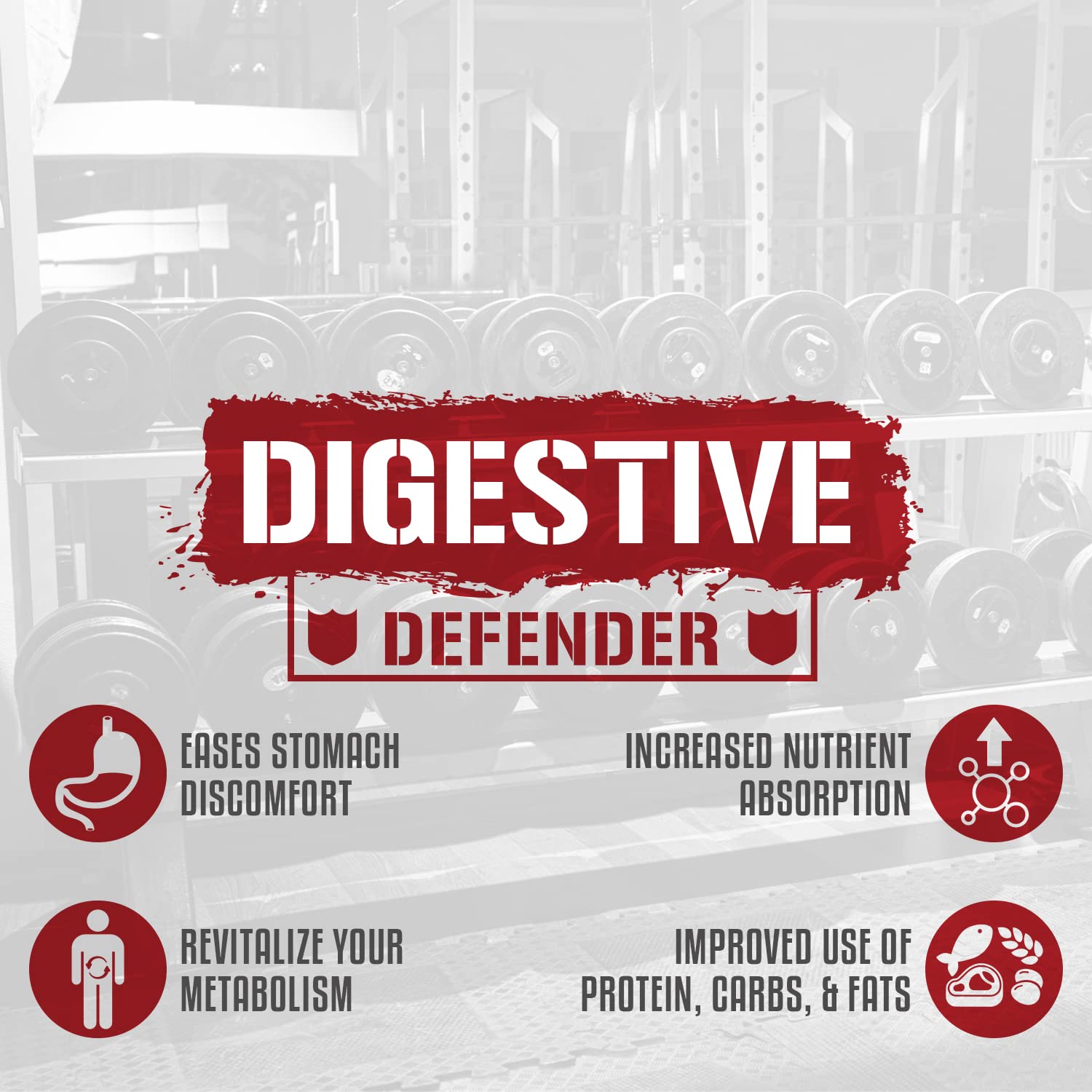 Rich Piana Digestive Defender capsules close-up showing probiotic and enzyme blend
