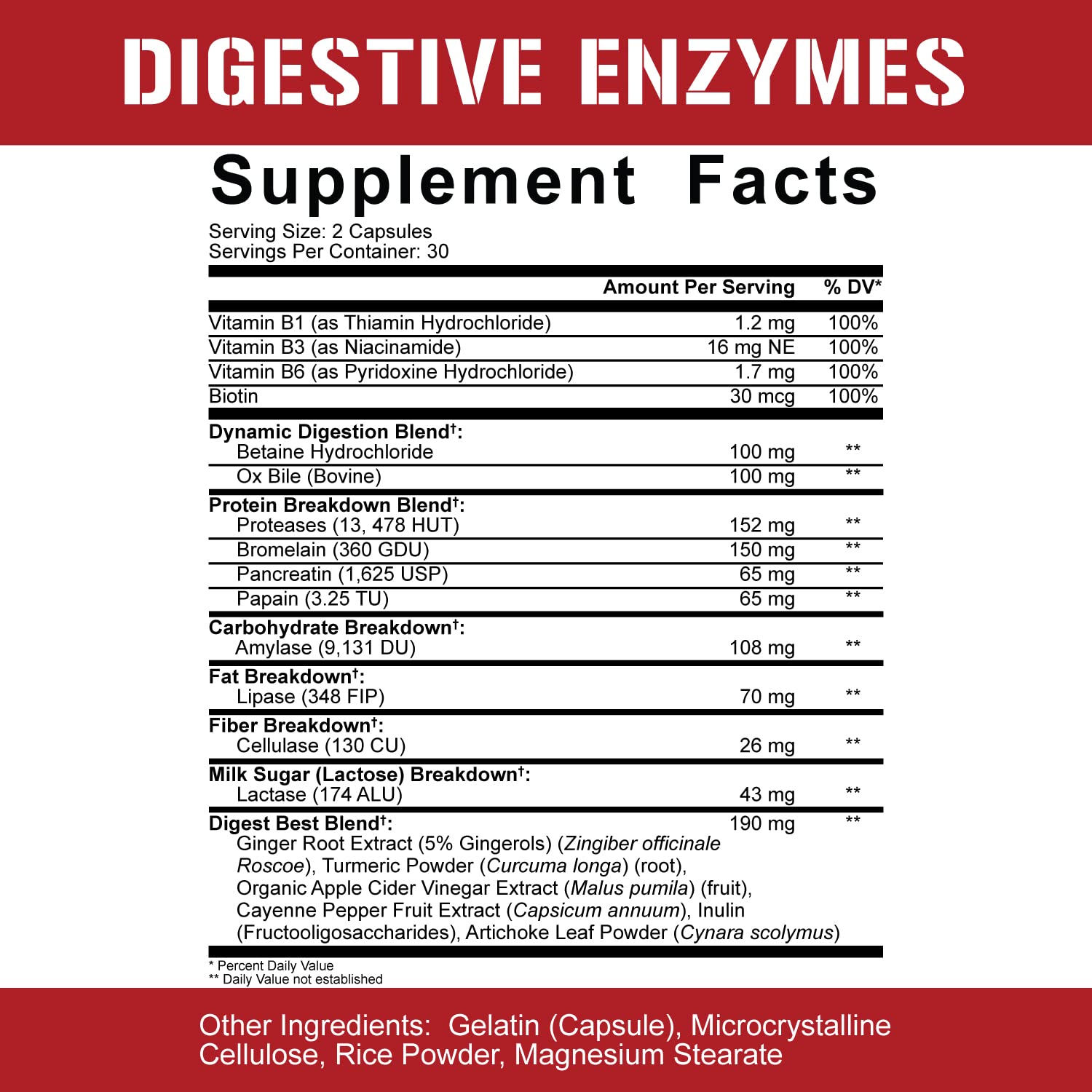 Rich Piana Digestive Defender label detail highlights Dynamic Digestion blend