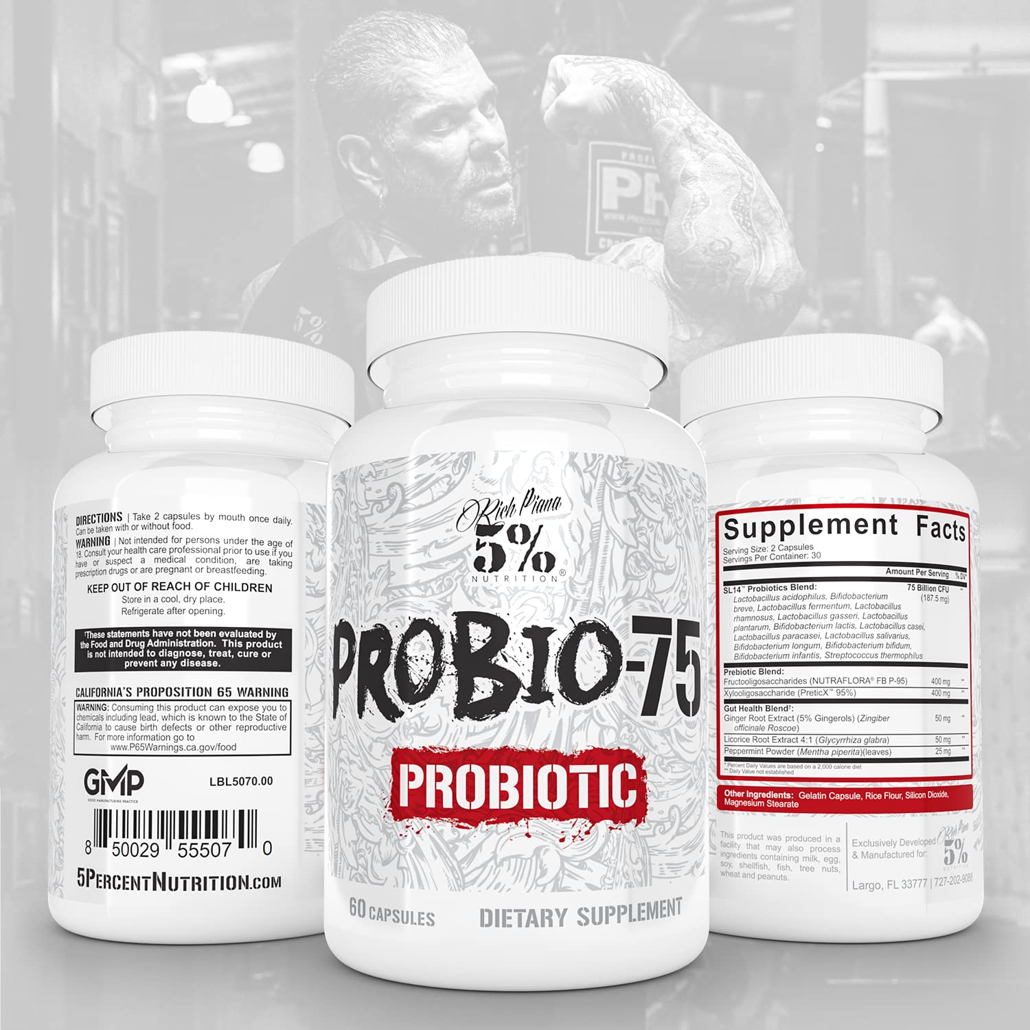 Rich Piana Digestive Defender natural ingredients like ginger and peppermint for gut comfort