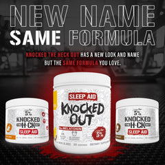 5% Nutrition Rich Piana Knocked Out ingredients chart outlines active compounds for wellness.