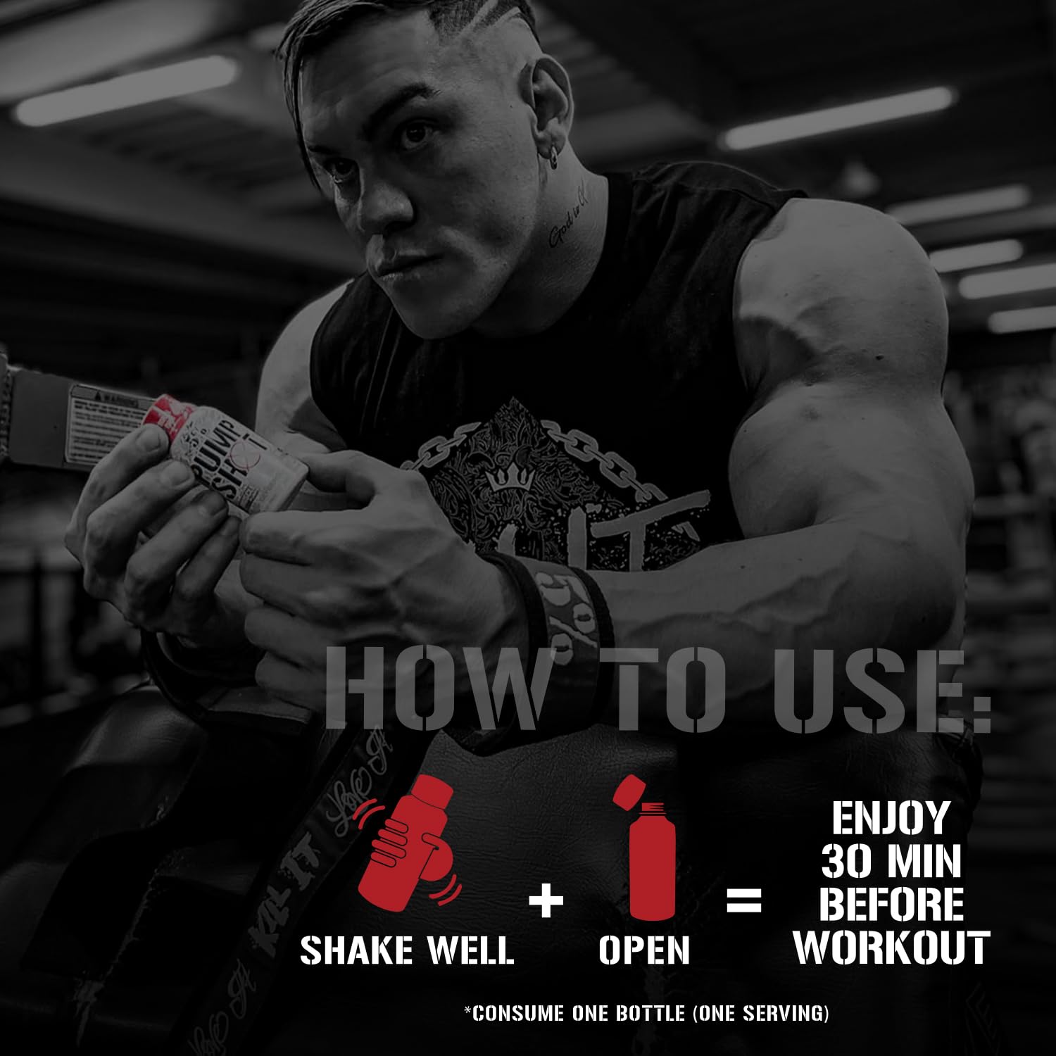 5% Nutrition Rich Piana Pump Shot S7 ingredients chart illustrating natural NO support