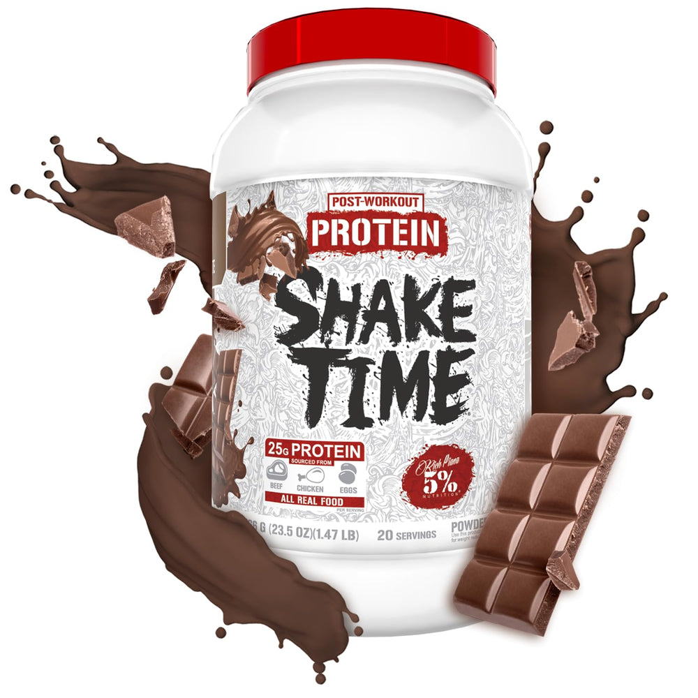 Grass-fed beef isolate highlighted on label for lean protein options