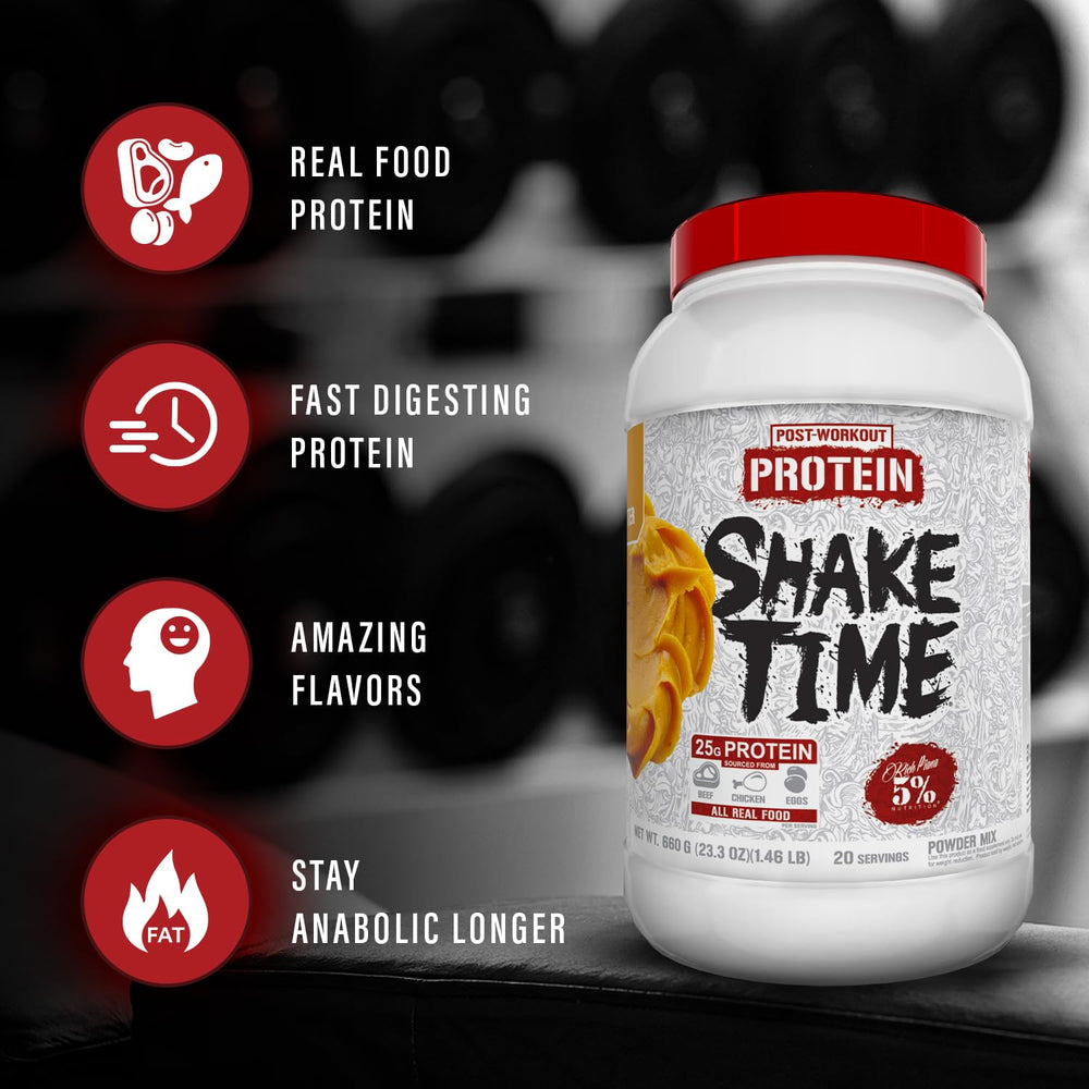 Beef protein isolate and egg white noted on packaging for complete amino profile