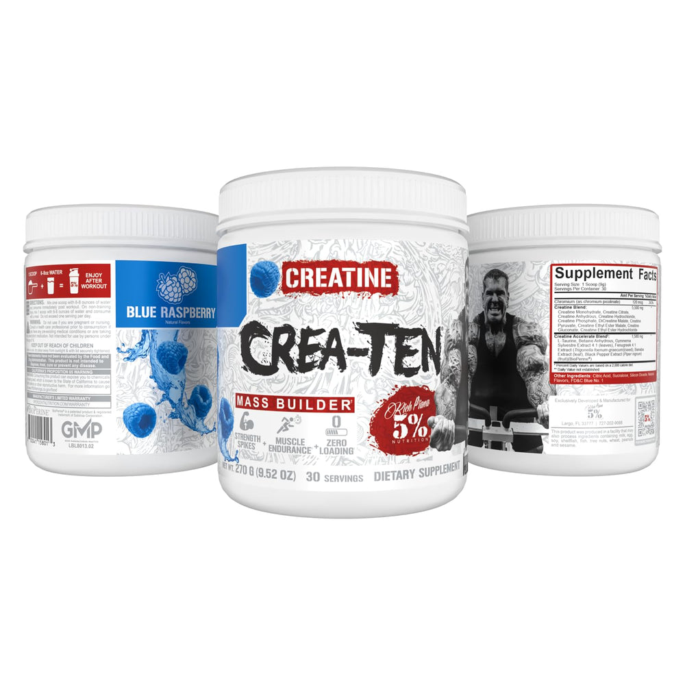 5% Nutrition CreaTEN powder texture suggests premium micronization.