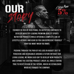 Bottle label shows Southern Sweet Tea flavor from 5% Nutrition Rich Piana AllDayYouMay.