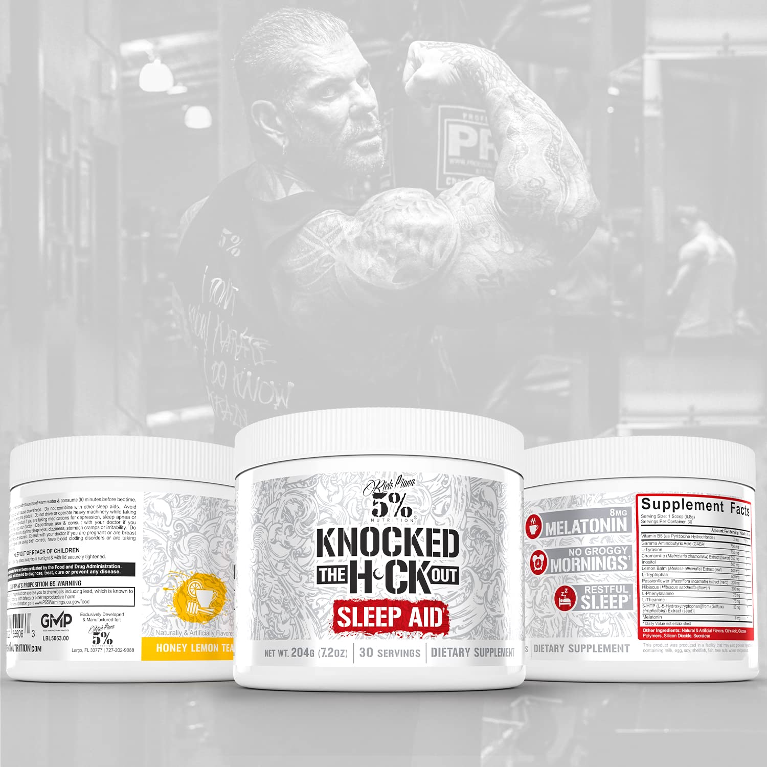 Glass with pre-bed mix of Rich Piana Knocked Out to illustrate a simple nightly routine