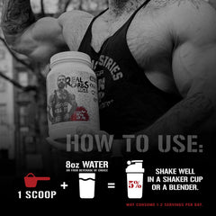 5% Nutrition Rich Piana Real Carbs brown rice base in bag for lasting energy