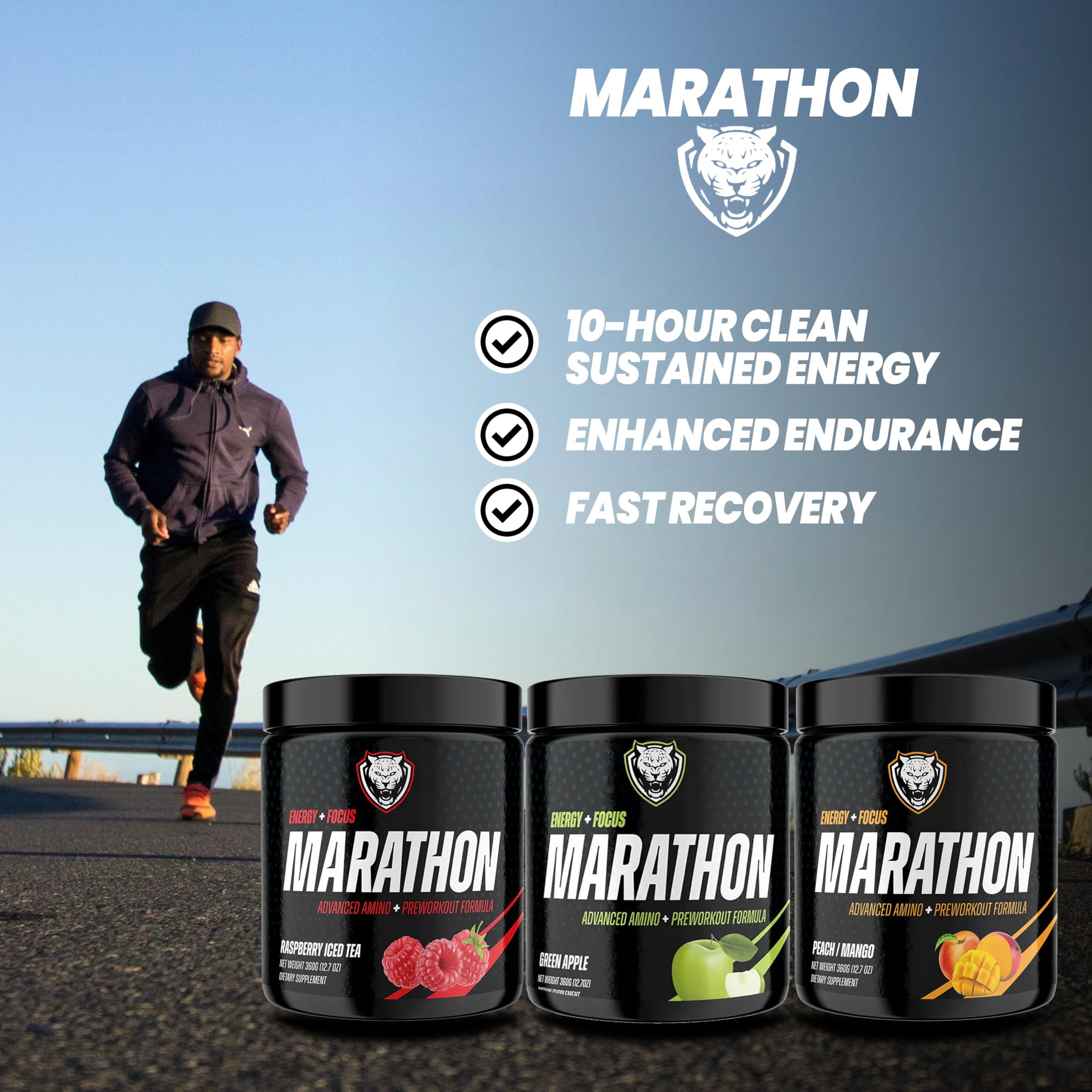 6AM Run Marathon scoop dispensing for easy pre-run mix