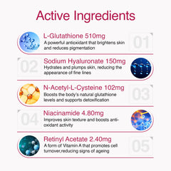 6SKINS NAC and cysteine precursor blend ingredients visually represented.