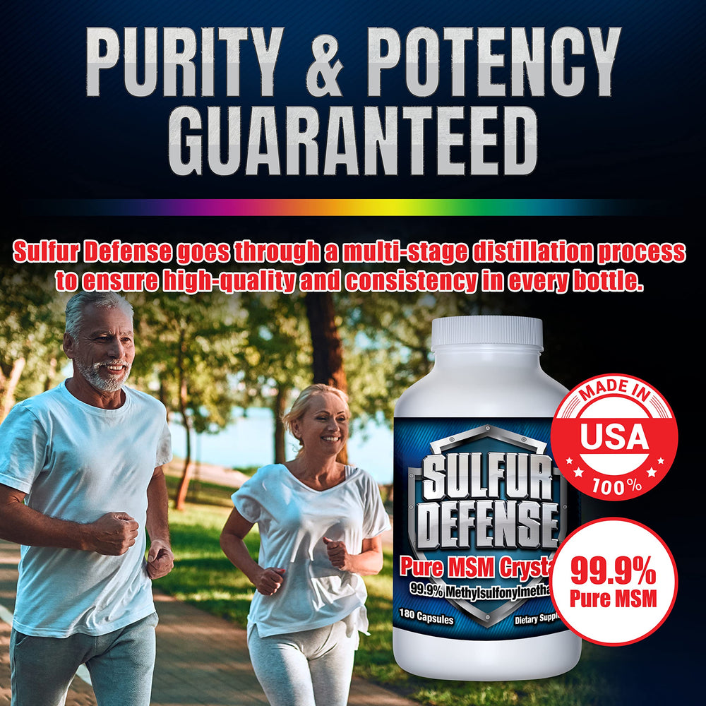 7 Lights Sulfur Defense Opti-MSM label closeup—high-purity formula and USA-made quality.