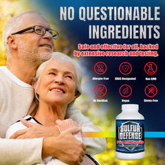 7 Lights Sulfur Defense Opti-MSM non-GMO badge—free from genetic modification and additives.