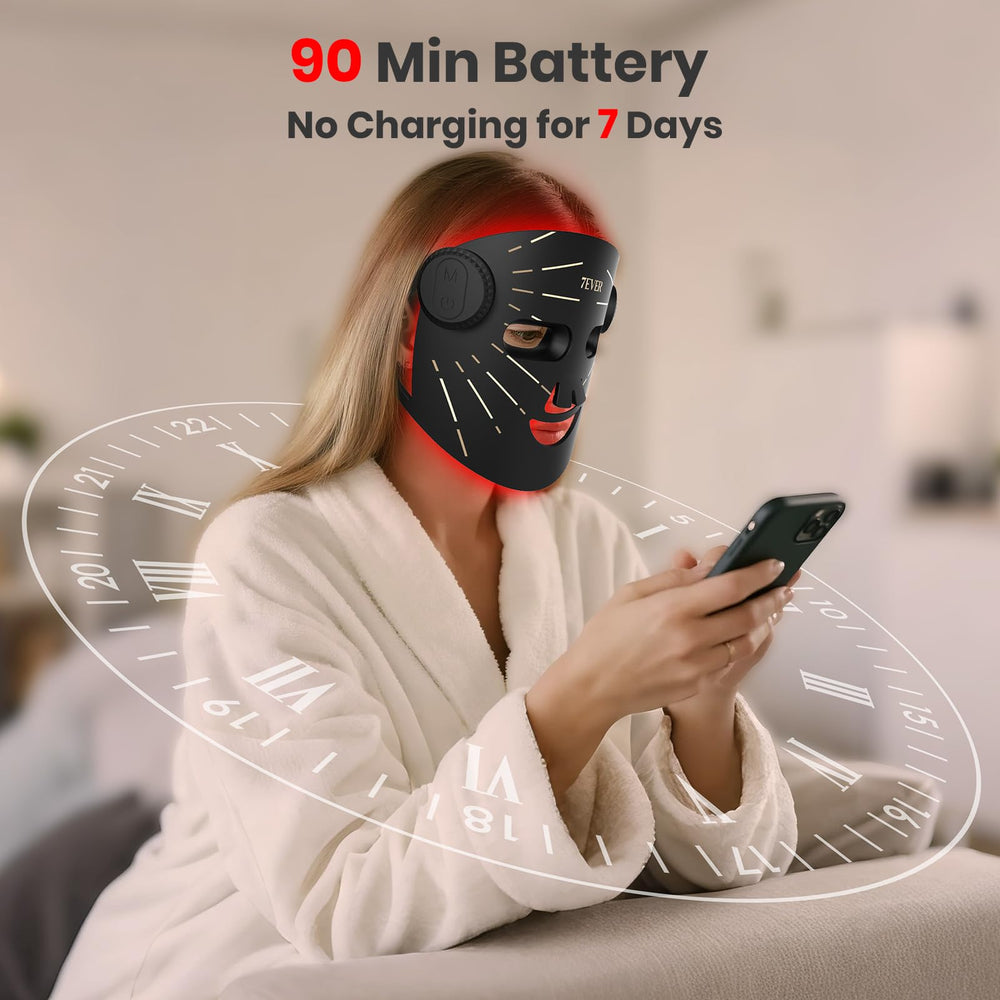 7ever L6 wireless usage illustrates freedom to treat facial areas anywhere.