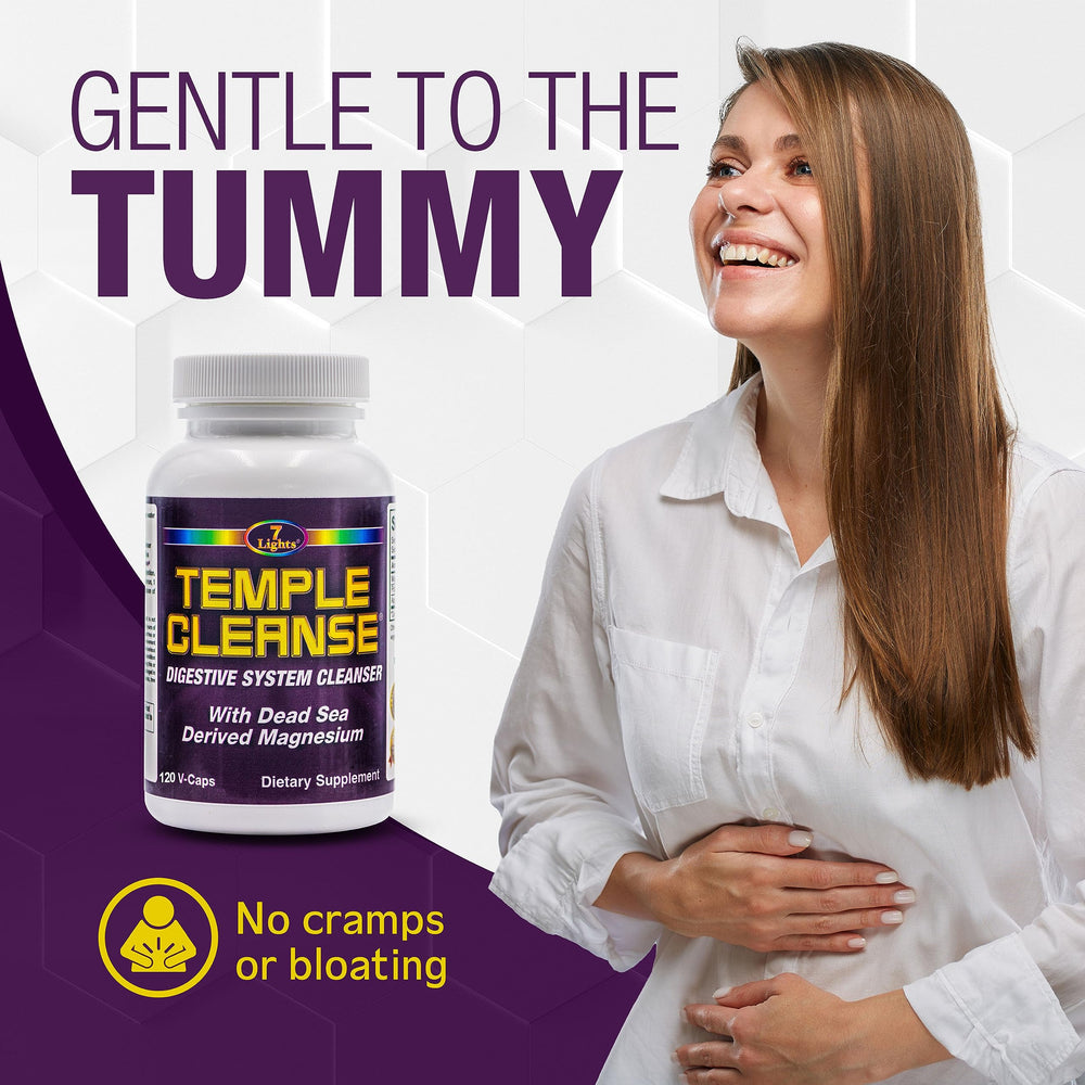 7 Lights Temple Cleanse capsules close-up for easy swallowing