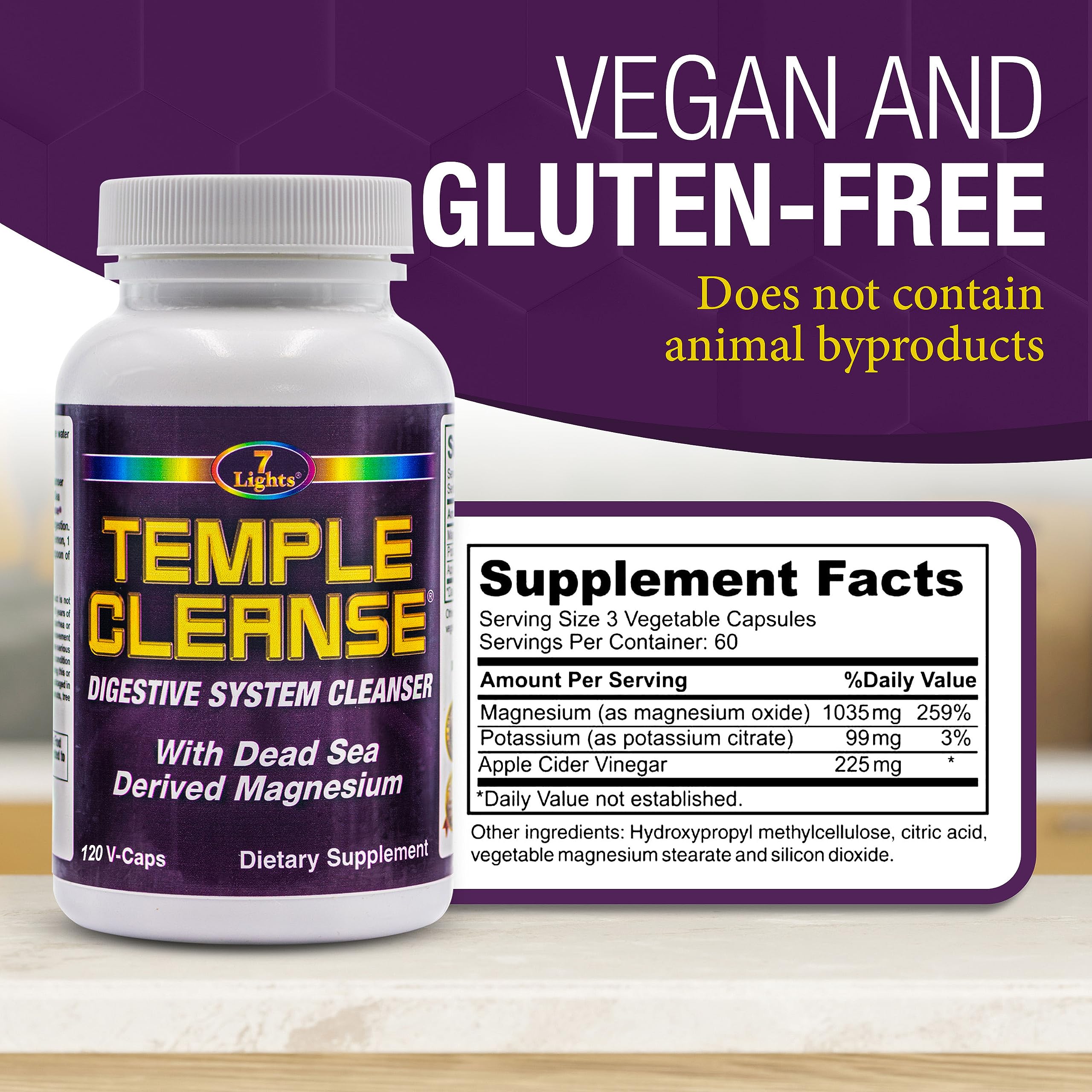 7 Lights Temple Cleanse capsules in pack for convenient daily use