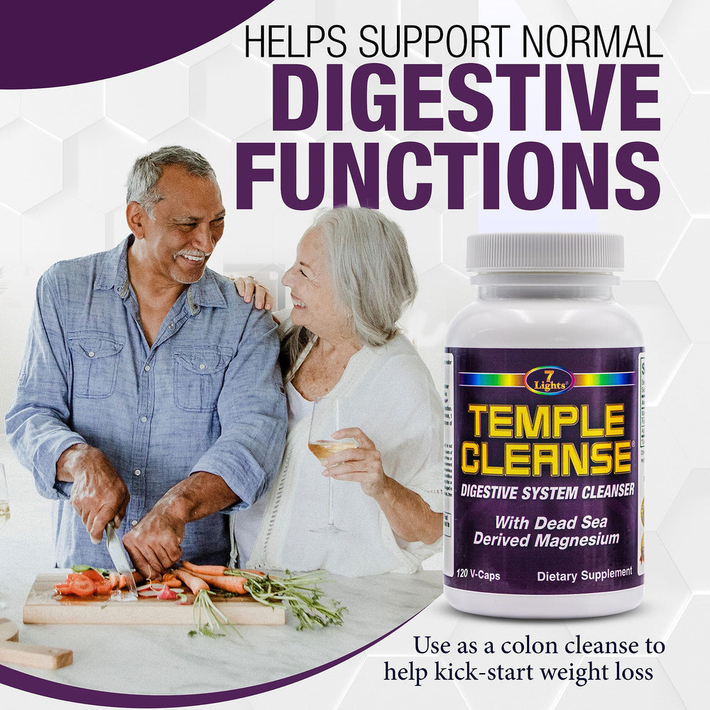 7 Lights Temple Cleanse ingredients list including oxygen and Dead Sea magnesium