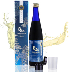 82X Classic Collagen bottle front showing marine peptide formula for daily skin nourishment.