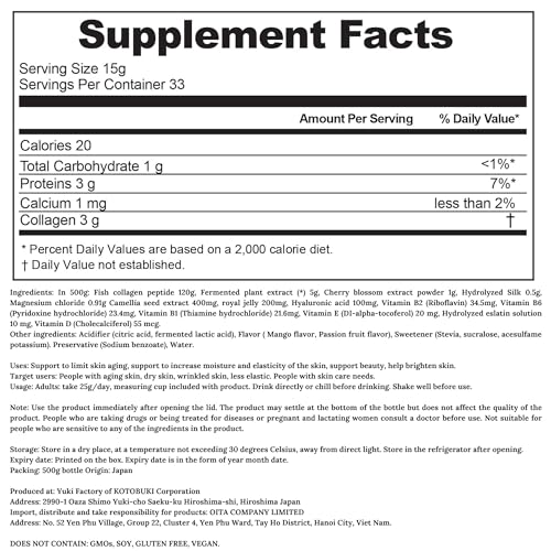 82X Classic Collagen nutrition facts showing minerals and vitamins for daily support.