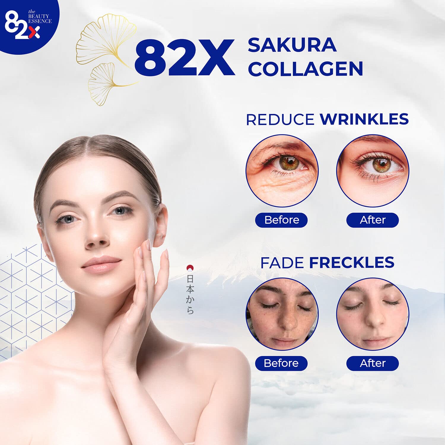 82X Collagen Premium liquid being poured into a glass for easy daily use