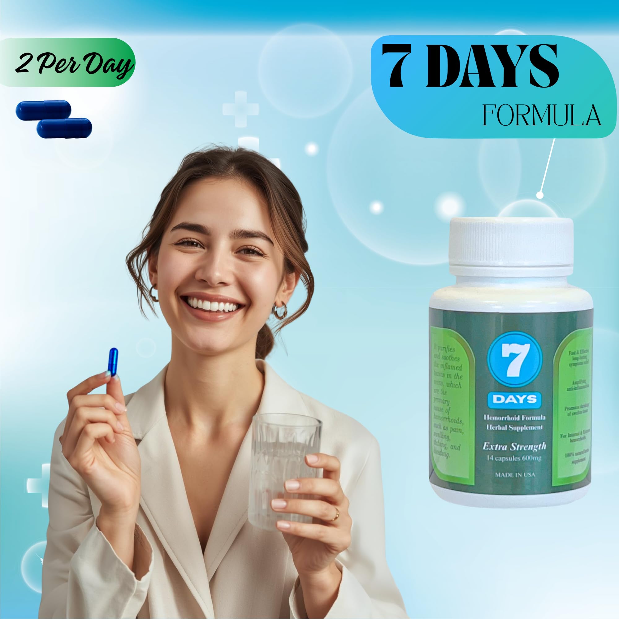 861 Herbs 7 Days Hemorrhoid Supplement capsules for daily use