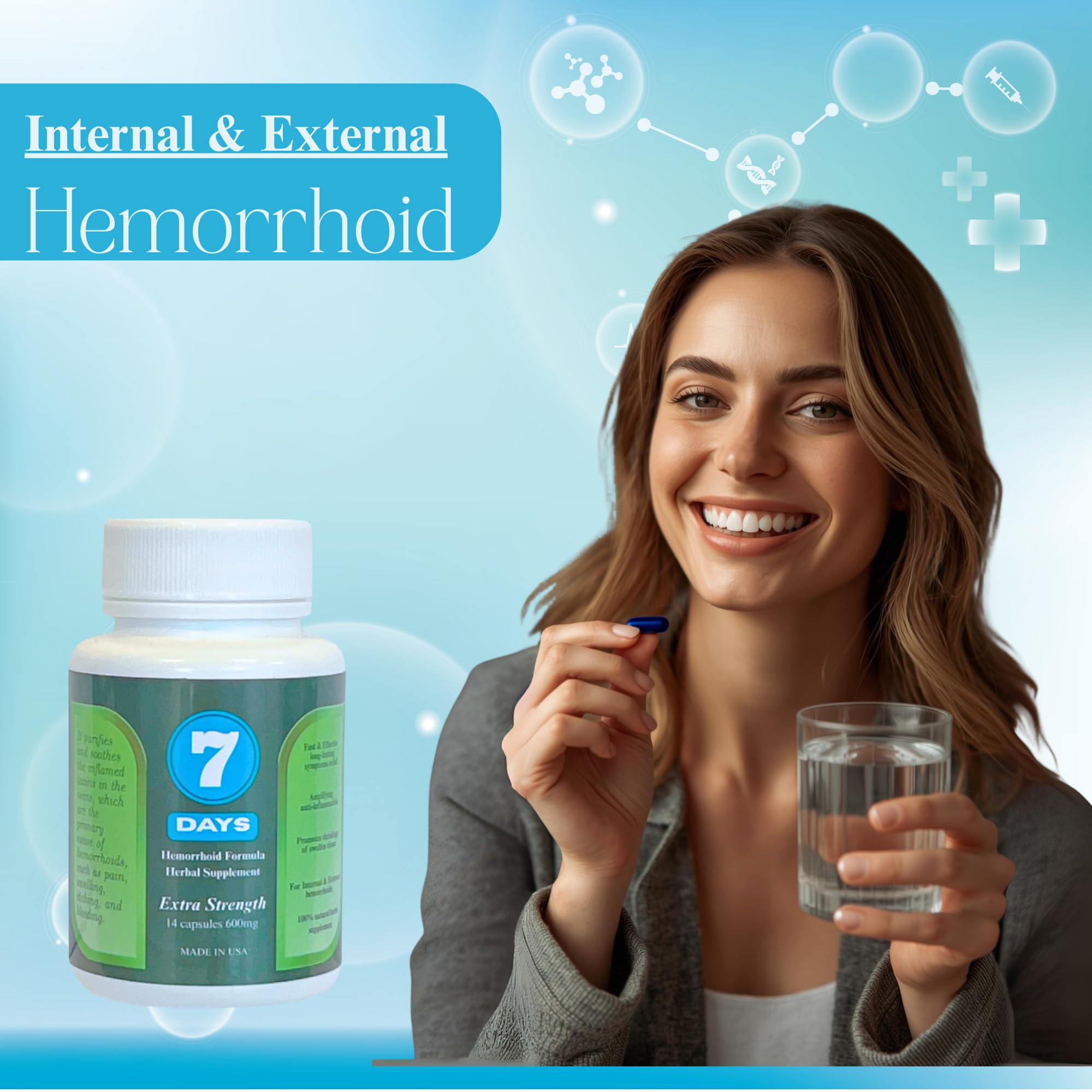 861 Herbs 7 Days Hemorrhoid Supplement in use during daily routine