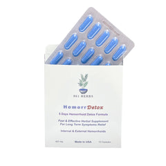 HemorrDetox herbal ingredients close-up indicating natural purification support.