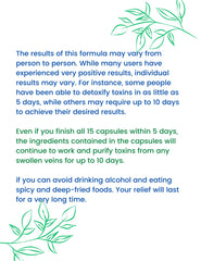 Instruction card with HemorrDetox usage tips for consistent results.