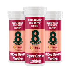 8Greens Supergreens tablets packaging front, convenient daily greens boost