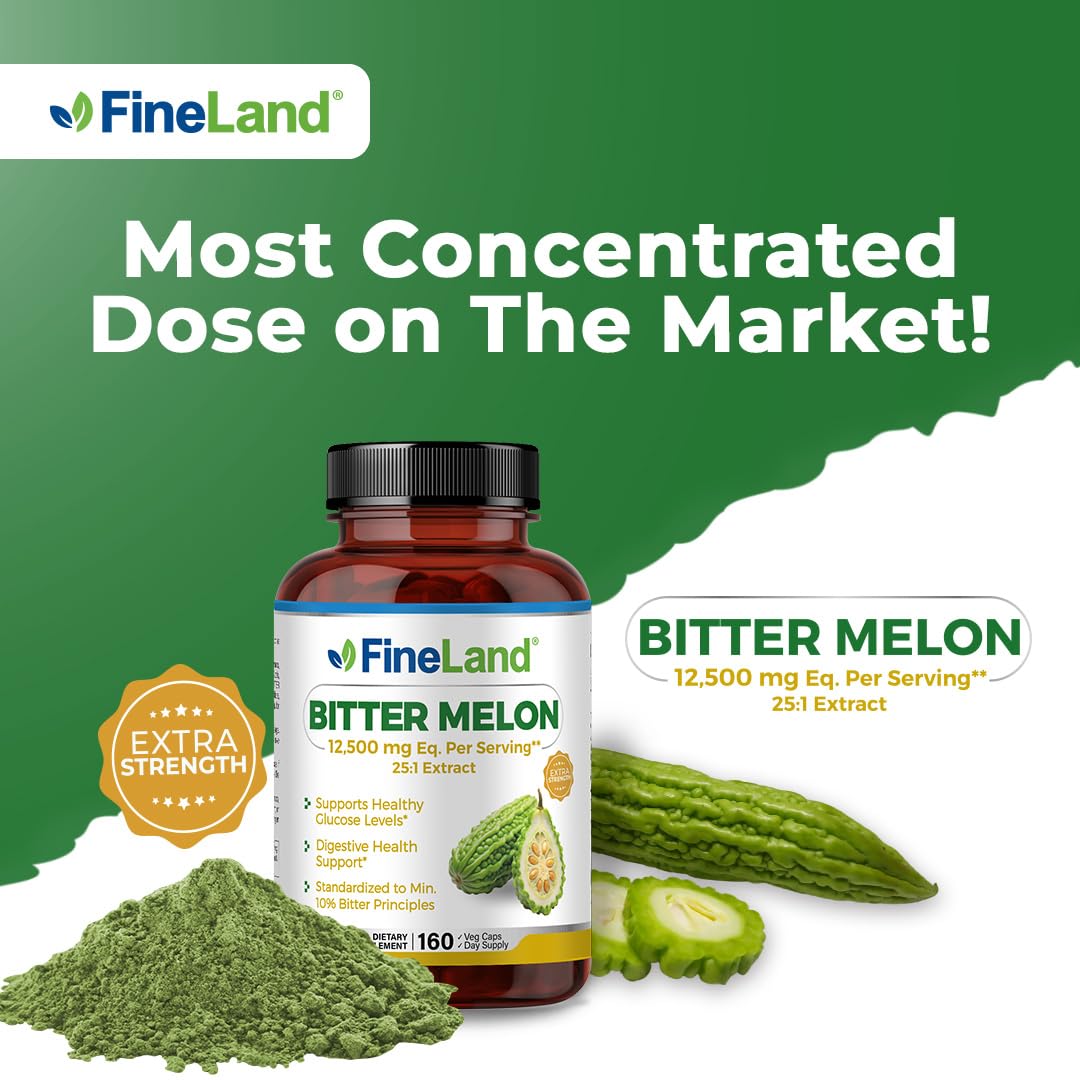 Fineland Bitter Melon bottle cap preserves freshness for consistent results