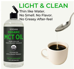 Smoothie-ready Verdana MCT Oil adds light texture without greasiness