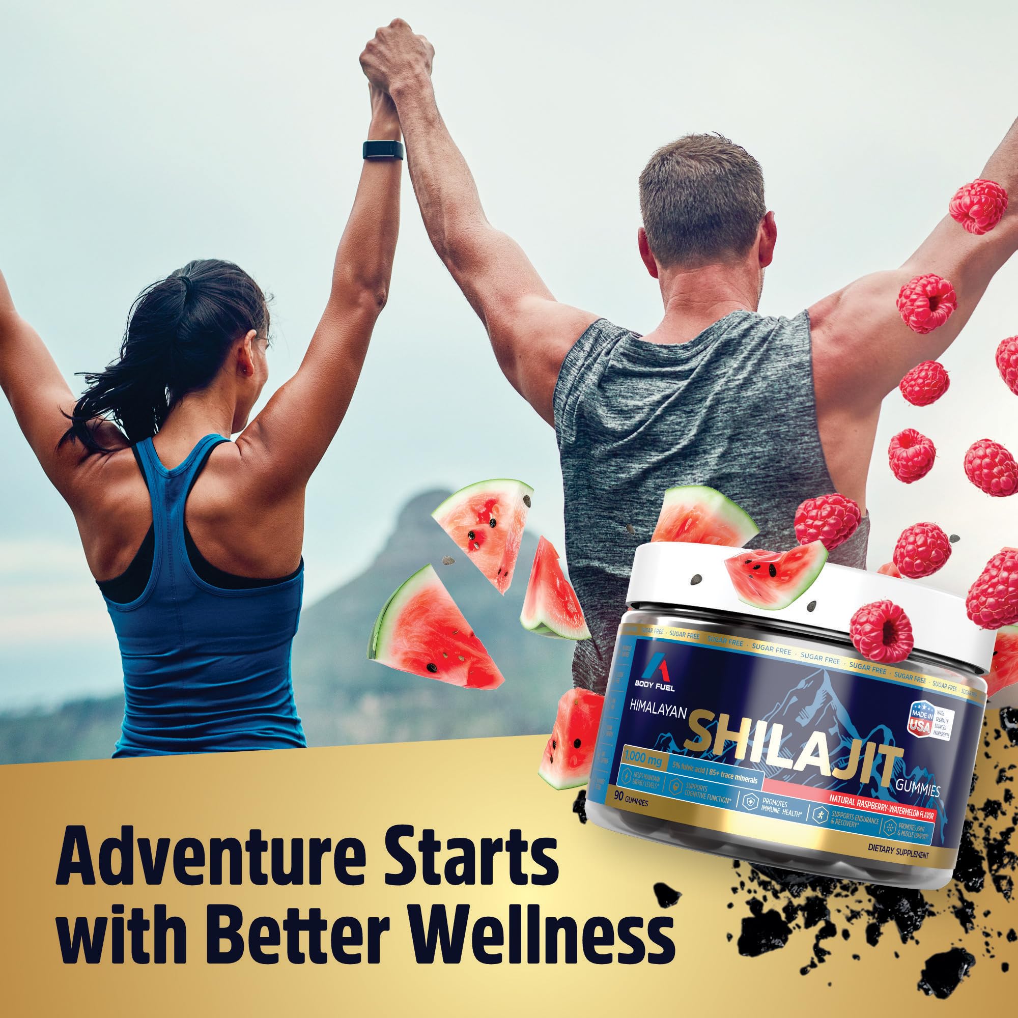 For men and women, imagery promotes daily vitality with A1 Body Fuel Gummies.