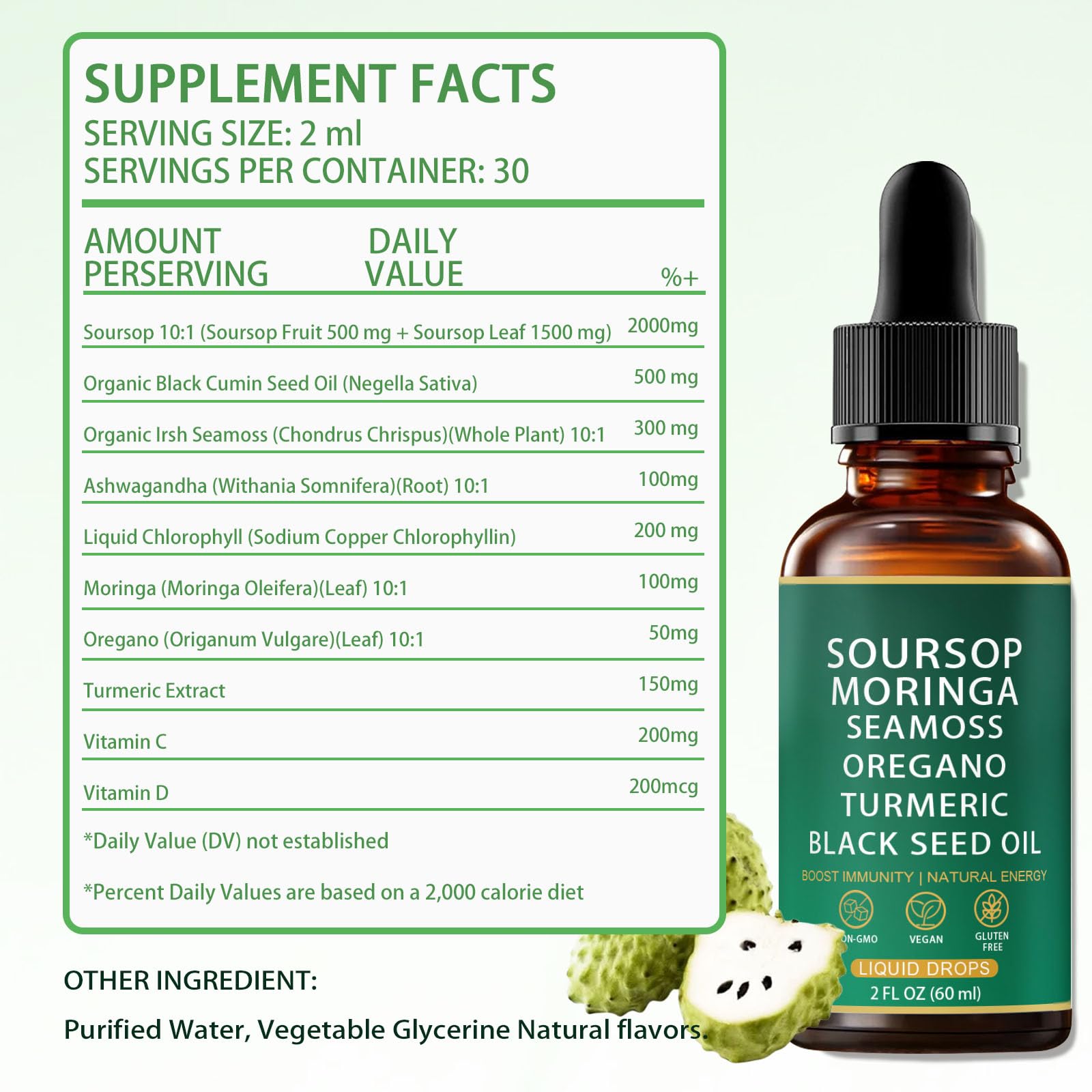 Aacnre QIZFYZZ liquid drops pour bottle showing easy addition to water