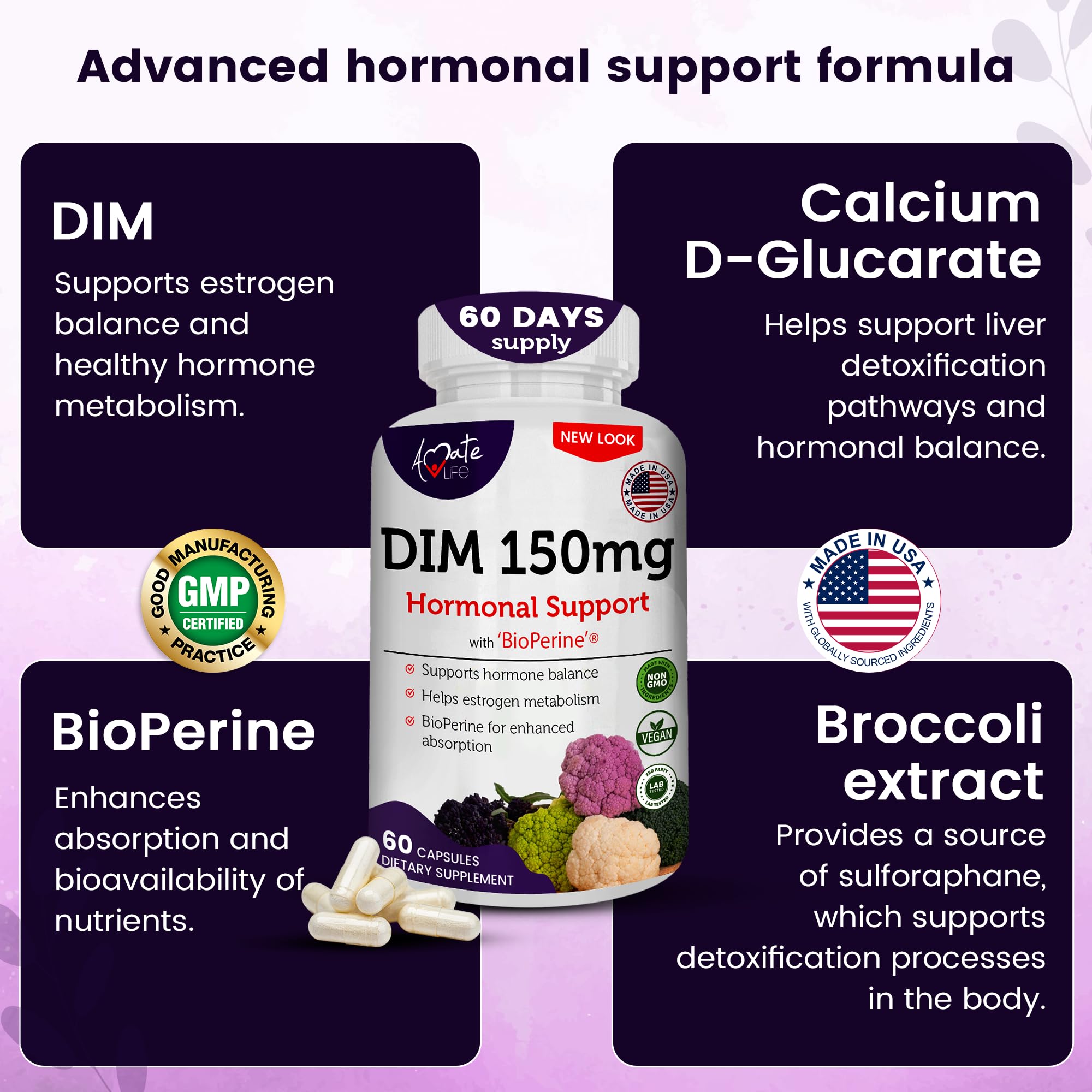 Aamatec Life DIM Complex capsule close-up highlighting easy daily use.