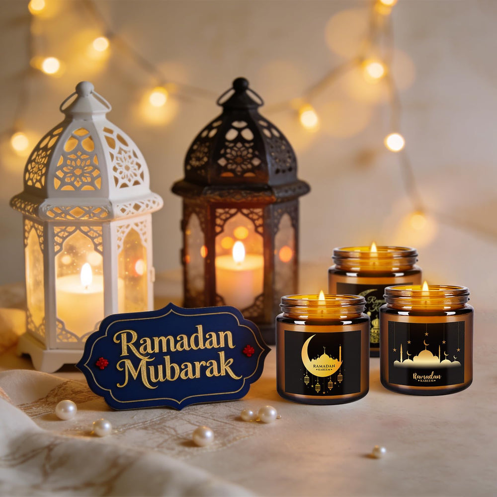 Aamdkcyu gift-ready Ramadan candles for thoughtful Eid surprises.
