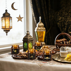 Aamdkcyu candlelight enhances Quran reading and reflective moments.