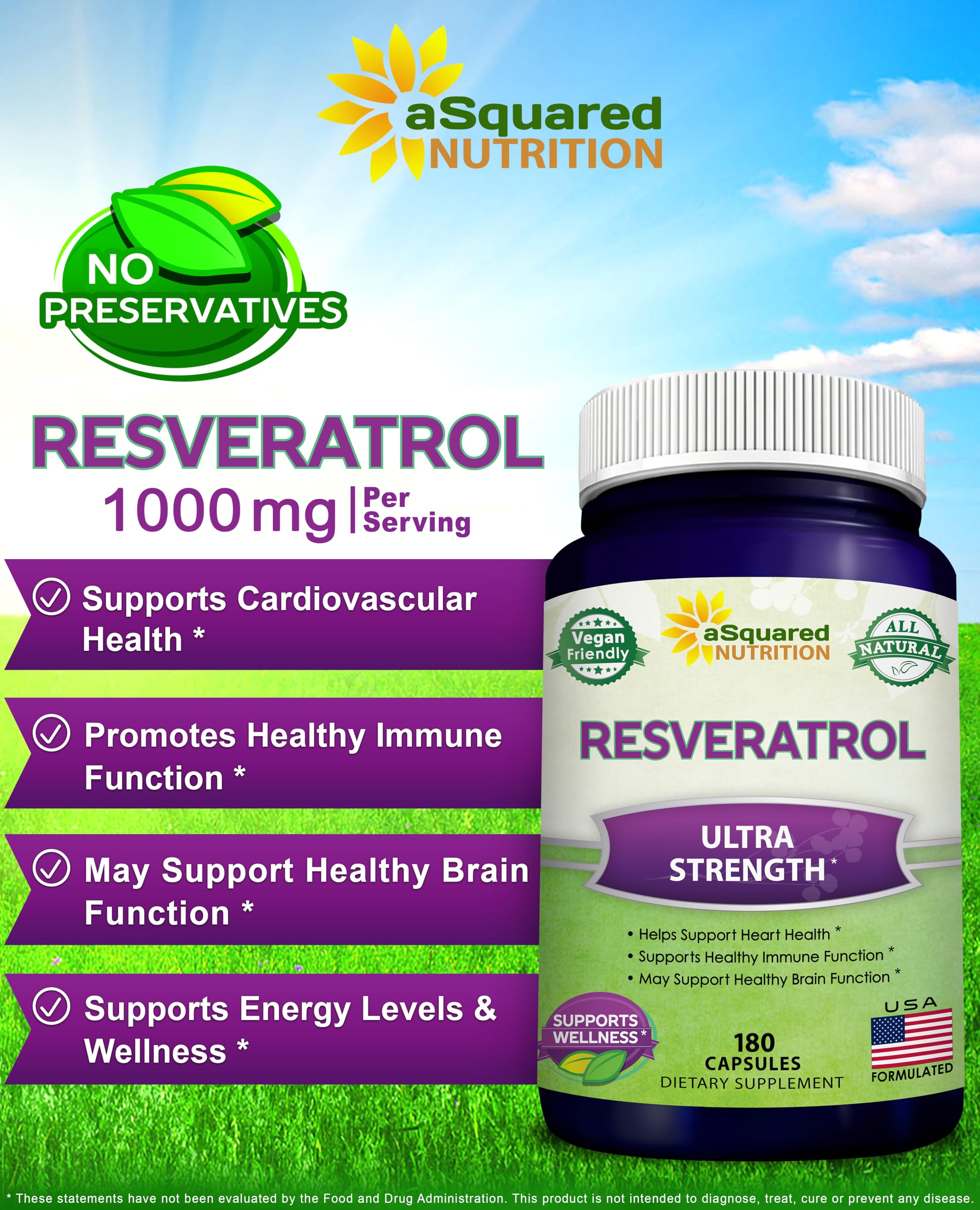 aSquared Nutrition Resveratrol capsules close-up for easy daily use