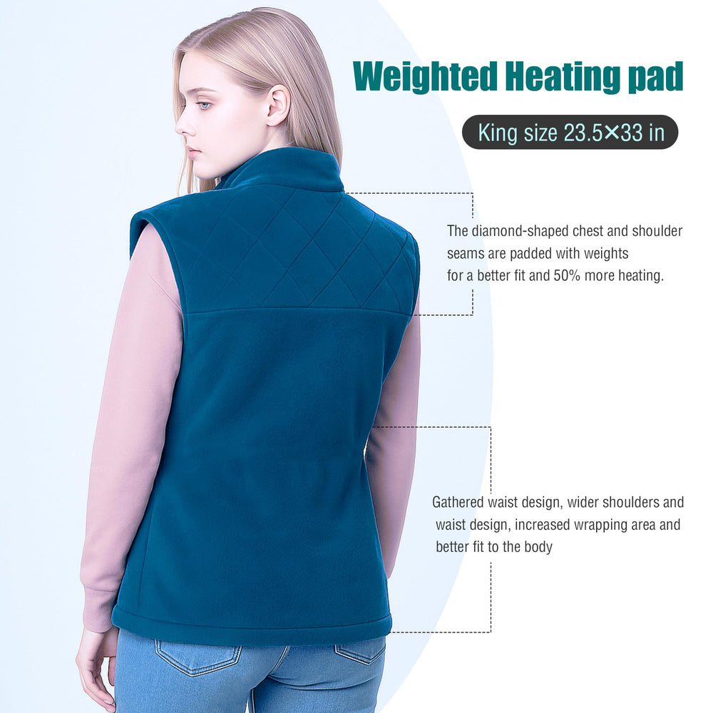 AAYAAY heating pad shawl draped around the neck for targeted warmth
