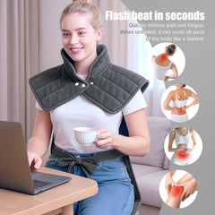 AAYAAY heating pad features ultra-soft fabric for a cozy feel.